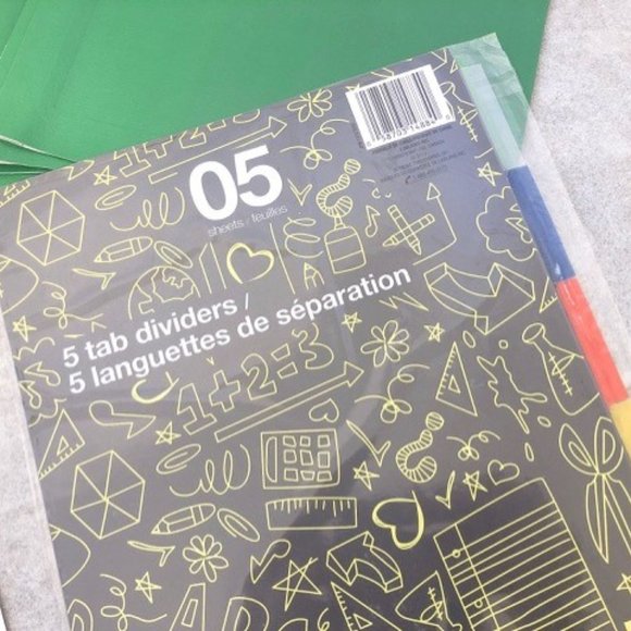 NEW Stationary Duotang Folder Grid Paper Divider - Picture 5 of 7